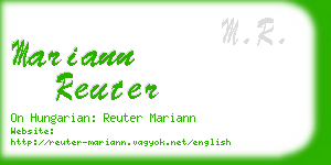 mariann reuter business card